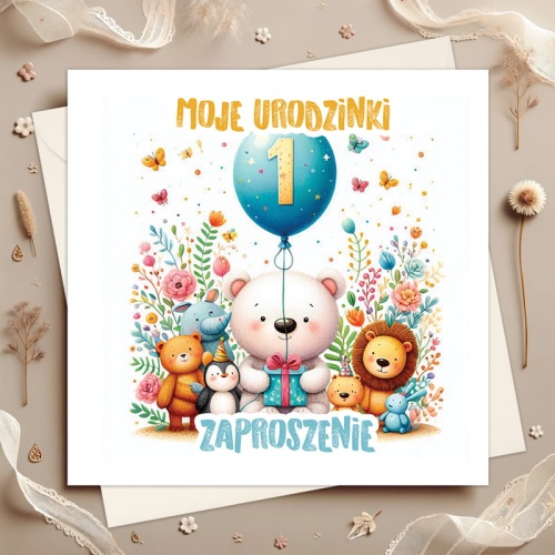 zaproszenie na roczek chlopca