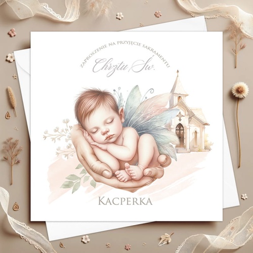 zaproszenie na chrzest chlopca 