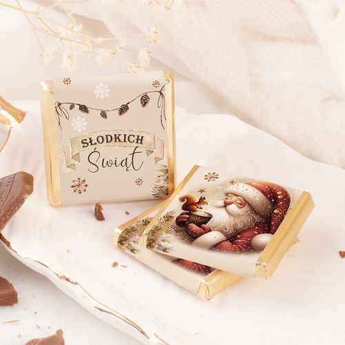 czekoladki swiateczka z mikolajem