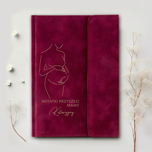 notes welurowy dla mamy 