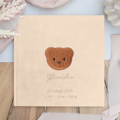 album welurowy na roczek dziecka 