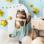 BALON foliowy narodziny gender reveal baby shower Uroczy Miś