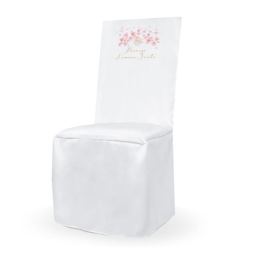 Pokrowiec na krzesło różowe magnolie