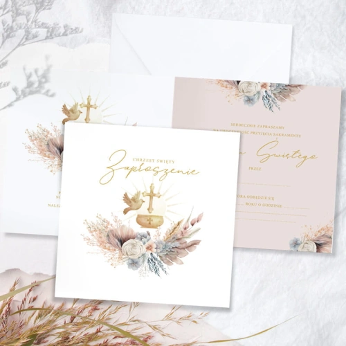 ZAPROSZENIA na Chrzest Krzyżmo Święte 10szt
