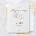Biblia dziecięca z personalizowaną dedykacją na okładce z imieniem i datą