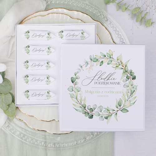 Bombonierka z krówkami Zielony Wianek