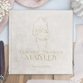 Welurowy album ciąży. Prezent dla przyszłej mamy.