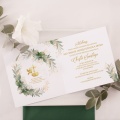 Eleganckie personalizowane zaproszenie na Chrzest Święty.