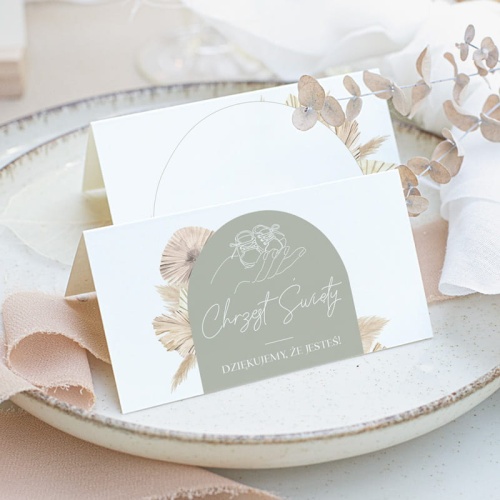 Uniwersalne winietki do własnoręcznego wypisania. Winietki na Chrzest Święty.