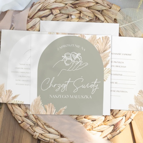 Uniwersalne zaproszenie na Chrzest Święty. Karty do własnoręcznego wypisania.