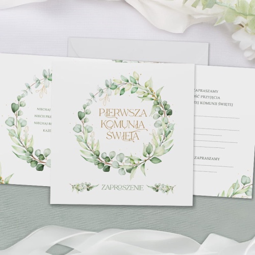 Zaproszenie uniwersalne na Pierwszą Komunię Świętą.