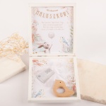 SKRZYNKA drewniana prezent dla dziecka z gryzakiem