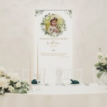 ŚCIANKA komunijna dekoracja ze zdjęciem Białe Kwiaty