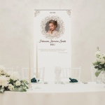 ŚCIANKA na Komunię Świętą ze zdjęciem Gipsówka