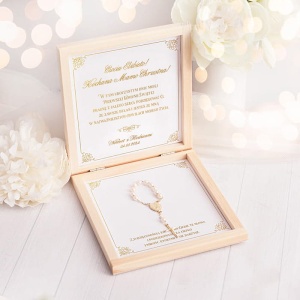 PODZIĘKOWANIE komunijne dla Chrzestnych/Dziadków Mały Różaniec Z IMIENIEM