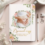 Notatnik Dziennik Ciąży Kwiatowy Wianek ze zdjęciem 