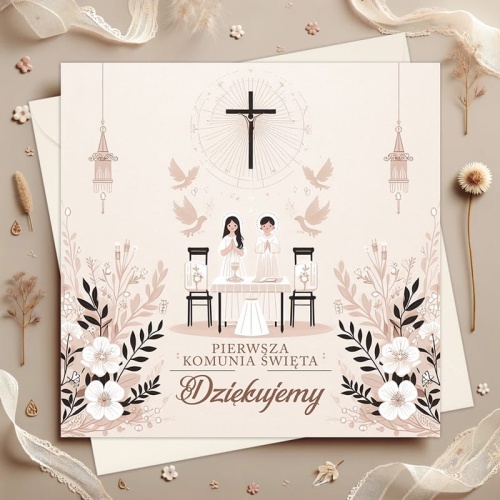 Personalizowane podziękowania komunijne. Prezent na komunię dla księdza lub katechetki.