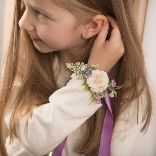 Komunijna opaska na rękę dla dziewczynki. Dodatek do stroju córki.