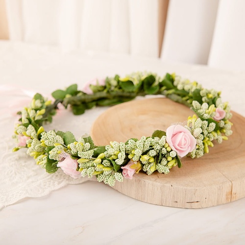 WIANEK dla dziewczynki na Komunię różowe kwiaty OSTATNIA SZTUKA