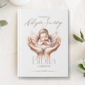 Pismo Święte pamiątka Chrztu Świętego dla dziewczynki. Elegancka Biblia na Chrzest z personalizacją.