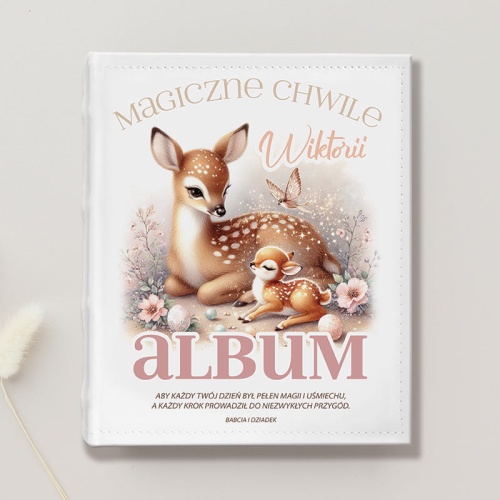 Album wspomnień dla wnuczki. Pamiątkowy prezent dla dziecka na narodziny wnuczki.