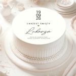 OPŁATEK na tort personalizowana dekoracja tortu Klasyczny Chrzest