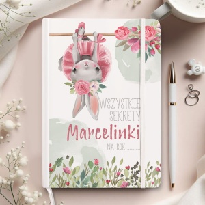 NOTATNIK na Sekrety Skaczący Zajączek PERSONALIZOWANY