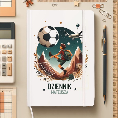 Notes dla piłkarza. Gadżet do szkoły dla dziecka grającego w piłkę nożną. Akcesoria do szkoły piłka nożna.
