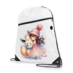 WOREK z kieszonkami do przedszkola dla dziewczynki