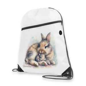WOREK z króliczkiem do szkoły personalizowany