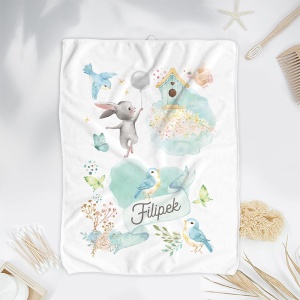 RĘCZNIK z imieniem praktyczny prezent dla dziecka Zajączek