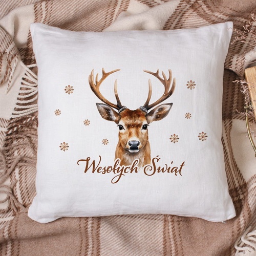 poduszka świąteczna jeleń