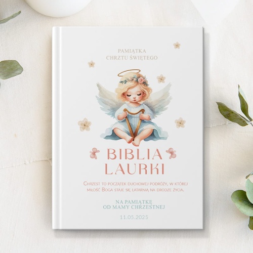Biblia na chrzest dla dziewczynki.