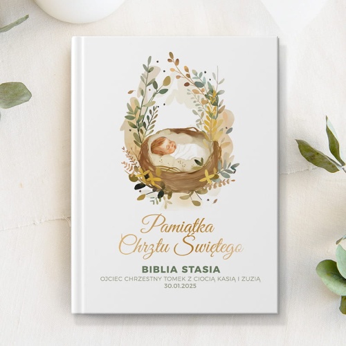 Ilustrowana biblia dla Dziecka Personalizowana Pamiątka Chrztu Świętego