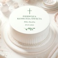OPŁATEK Na Tort Z Personalizacją Pierwszą Komunię Świętą