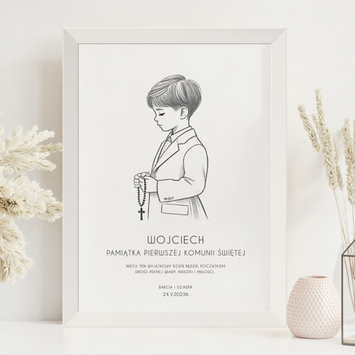 Personalizowana Pamiątka Komunijna Dla Chłopca