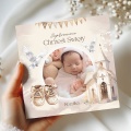 ZAPROSZENIE Personalizowane Ze Zdjęciem na Chrzest Św. Dziewczynki