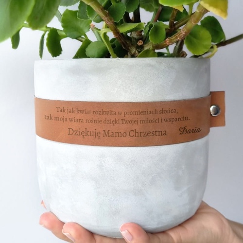 DONICZKA Ceramiczna Z Dedykacją Podziękowanie Dla Chrzestnej