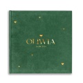 Personalizowany album na zdjęcia dla dziecka z weluru.