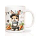 Kubek z bajkowym zajączkiem i imieniem dla chłopca