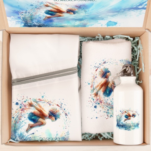 Personalizowany prezent dla pływaka w pudełku