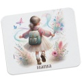 Personalizowana podkładka pod myszkę z dziewczynką i kwiatami