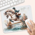 Podkładka pod myszkę z ilustracją konia i imieniem dziecka