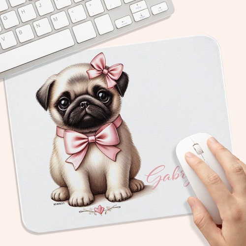 Personalizowana podkładka pod myszkę z motywem mopsa