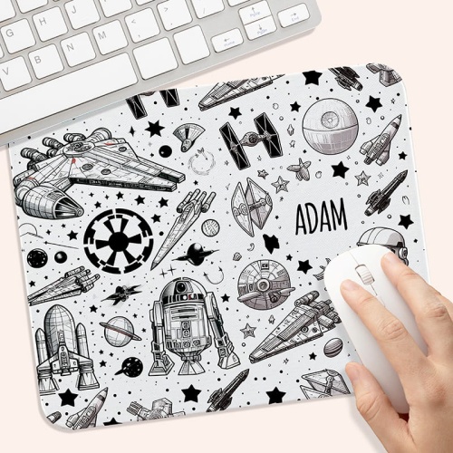 Personalizowana podkładka pod myszkę z motywem Star Wars i imieniem dziecka