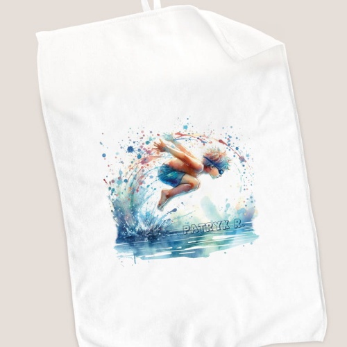 ręcznik z modnym nadrukiem tancerki dla dziewczynki