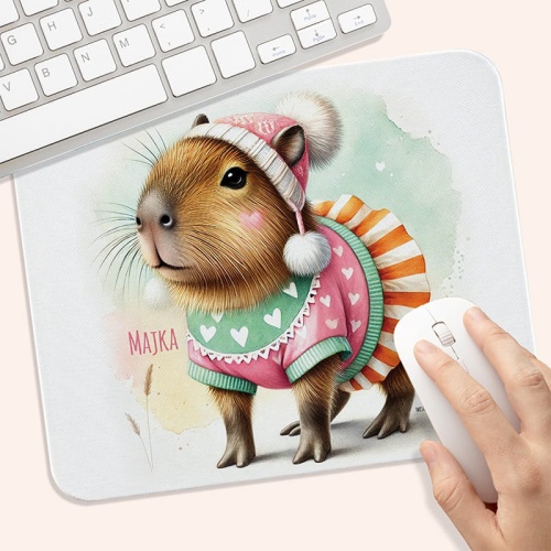 Ilustrowana podkładka pod myszkę z motywem kapibara