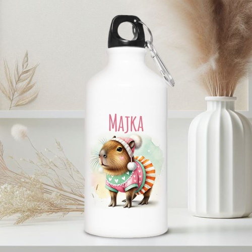 Ilustrowany bidon dla dziecka z kapibarą