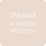 ZMIANA w tekście projektu