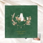 ALBUM Welurowy na Zdjęcia Prezent na Chrzest Św. Kołyska Boho